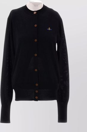 Vivienne Westwood ribbed collar cuffs hem knitwear cardigan