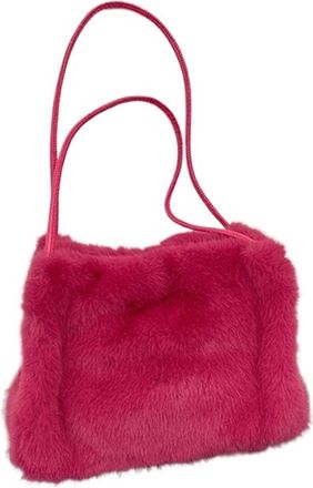 Generic Womens Plush Bags Plush Bag Crossbody Fashion N Edition Casual Shoulder Tote Single(Pink2)