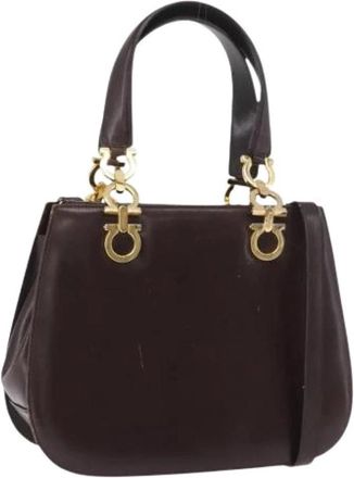 Ferragamo Pre-owned Hand Bag - Dames - Vintage Handtas - Bruin - ONE Size - Leer - Vintage