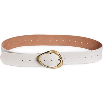 ADA Luxe Leather Belt in Marfil at Nordstrom