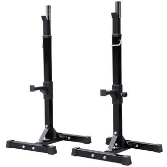 Yaheetech Coppia Rastrelliere Porta Bilancieri Supporti Per Bilanciere Max 250 Kg Squat In Acciaio Altezza Regolabile 2 Pezzi - Yaheetech