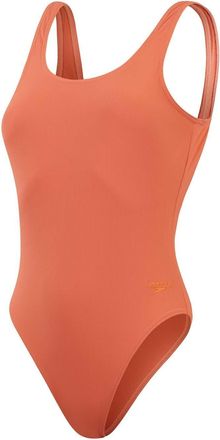 Speedo Dames/Dames &eacute;&eacute;ndelig zwempak met gestructureerde U-rug (Oranje)