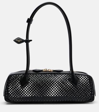 Alaia Ala&iuml;a Le Teckel Medium woven leather shoulder bag