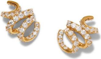 Nadri Bonne Anne Cubic Zirconia Ribbon Stud Earrings in Gold at Nordstrom