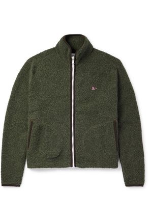 Drake's Logo-Embroidered Wool-Blend Bouclé Jacket