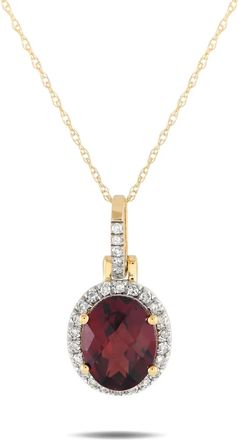 Luxury Bazaar Collana in oro giallo 14 carati con diamanti e granati