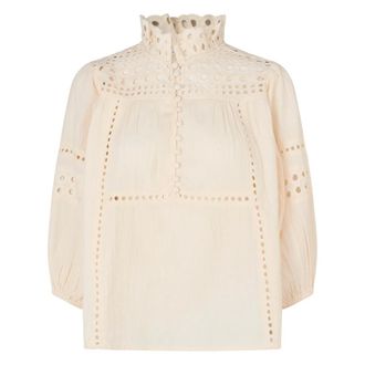 Second Female Dames, Blouses & Shirts, Wit, Maat: XL Katoen