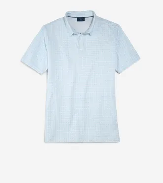 Cole Haan Mens All-Day Floral Polo Shirt - Blue Size Medium