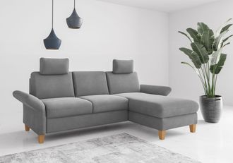 HOME AFFAIRE Ecksofa »Rochelle, L-Form« wahlweise mit Armteilverstellung, Bettfunktion und Bettkasten