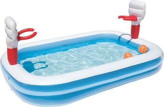 Bestway Piscina Family Basketball Con 2 Palle E Canestri Cm.251x168x102h