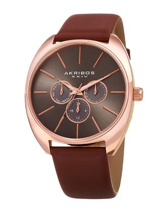 Akribos XXIV Akribos Xxiv Mens Leather Watch