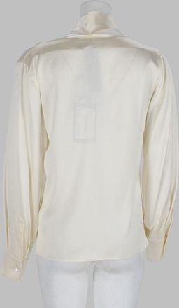 Max Mara Silk Satin Blouse - White