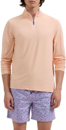 Bugatchi Kai Cocktail Print Swim Trunks in Peach at Nordstrom, Size Xx-Large
