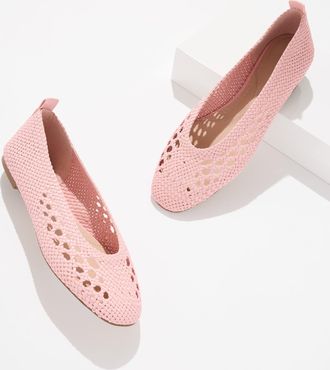Talbots Tana Woven Ballet Flats - Delicate Rose - 10 1/2 M Talbots