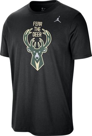 Nike Mens Milwaukee Bucks Essential Jordan Statement T-Shirt in Black | IM8832-010