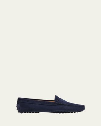 Tod's Gommini Suede Driver Penny Loafers