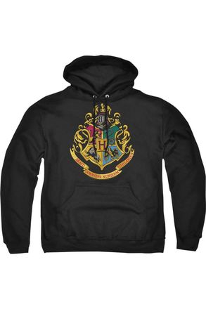 Gildan Harry Potter Hogwarts Crest Adult Pull Over Hoodie / Hooded Sweatshirt