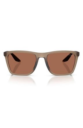 Prada 56mm Pillow Sunglasses in Brown Frosted /Brown Tuning at Nordstrom