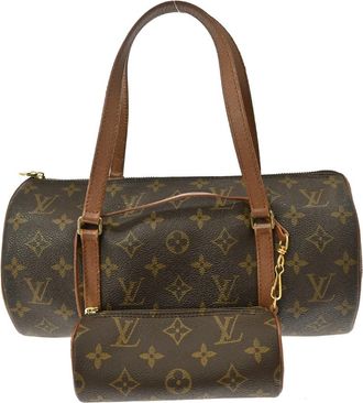 Louis Vuitton Papillon Handbag Monogram Canvas Brown Canvas Handbag (Pre-Owned)