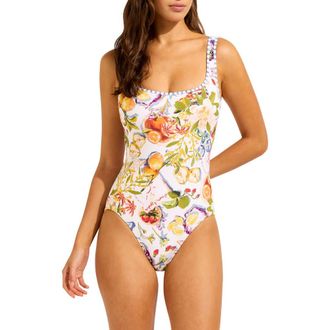 Seafolly DD-Cup One-Piece Swimsuit in White at Nordstrom, Size 10 Us