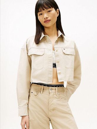 Tommy Hilfiger Camisa oversize y cropped con bolsillos