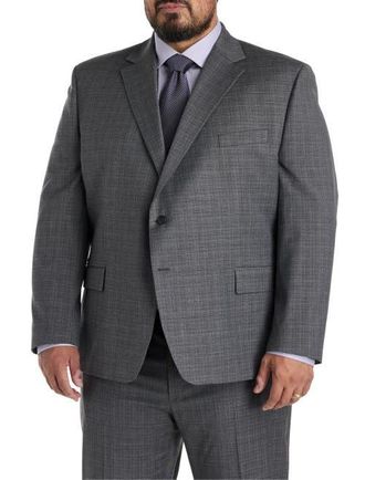 Michael Kors Big & Tall Transitional Check Suit Jacket in Grey at Nordstrom, Size 64