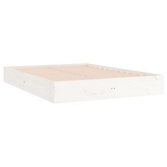 vidaXL Estructura De Cama Sin Colch&oacute;n Madera Maciza Blanco 180x200 Cm Vidaxl