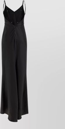 Elisabetta Franchi red carpet maxi v neck dress