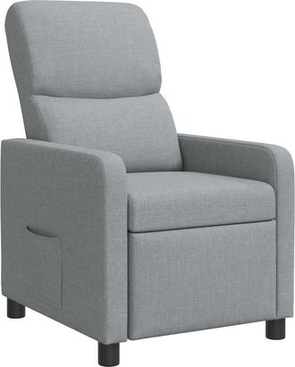 vidaXL Recliner Gris Claro Tela Vidaxl
