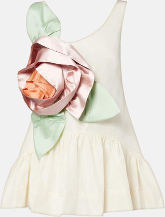 Simone Rocha Rosette floral-applique taffeta top