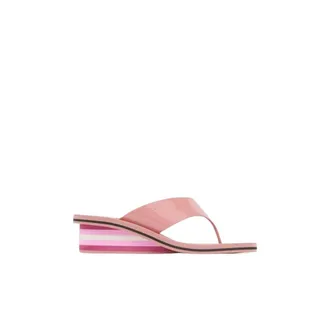Chlo&eacute; Schoenen, Dames, Roze, 36 EU, Leer, Wedge Slippers met Strepen