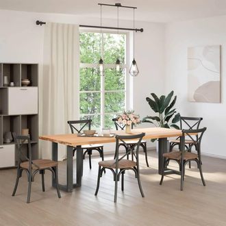 Berkfield Home Dining Table Legs T-Shaped&not;2 pcs Anthracite 60x35x(72-73) cm Steel in Dark Grey