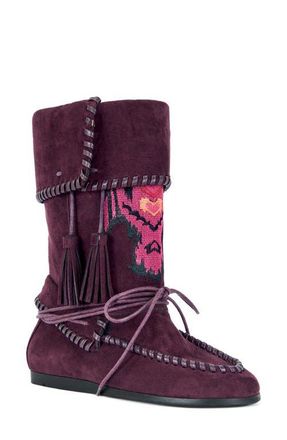Azalea Wang Weret Boot in Plum at Nordstrom, Size 7.5