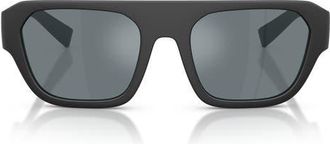 Dolce & Gabbana 54mm Square Sunglasses in Matte Black /Grey Black at Nordstrom