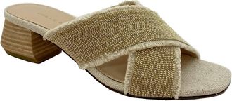 Pelle Moda Womens Tash Chain Slide In Natural Linen