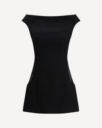 Marine Serre Wool Boucl&eacute; Sleeveless Mini Dress Female 36