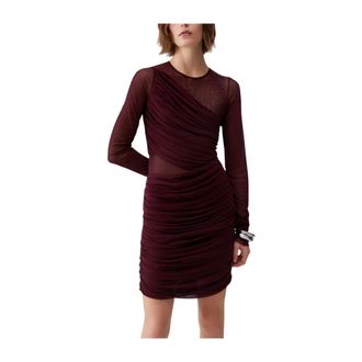 Liu Jo Party Dresses, female, Purple, Size: XS Draped Dress