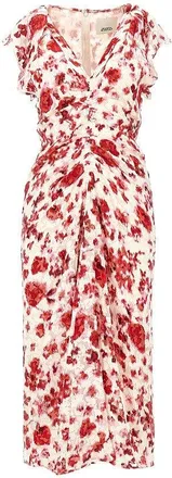 Isabel Marant Silk-blend Lyndsay midi dress Woman 36