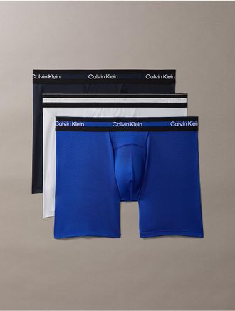 Calvin Klein Mens Icon Active Mesh 3-Pack Boxer Brief - Multi - XL