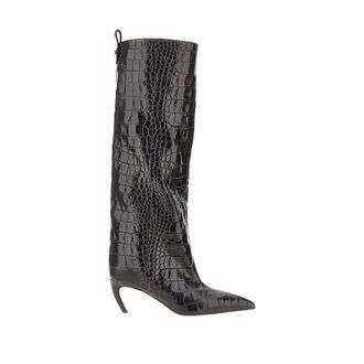 The Attico Croco-embossed leather Lea boots Woman 37