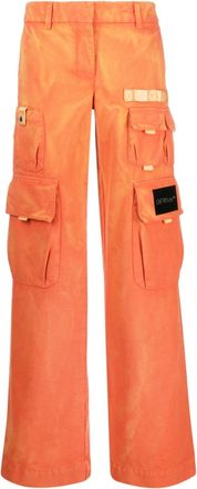 Off-white Toybox Laundry cargo trousers - women - Cotton/Cotton - 38 - Orange
