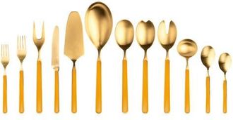 Mepra Fantasia Ice Gold Flatware Set - 67 Pieces in Mustard at Nordstrom