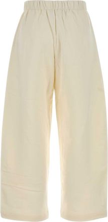 Max Mara Womens Ivory Silk Blend Filovia Joggers Bianco Pantaloni Trousers