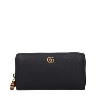 Gucci Damens Geldb&ouml;rse Leder Schwarz