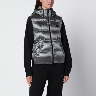 Moncler Fluidite metallic silver padded vest