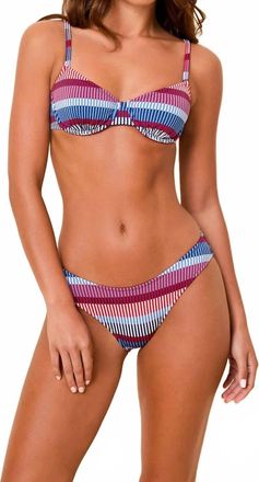 Solid & Striped Eva Bikini Bottom In Americana Technicolor Mosaic