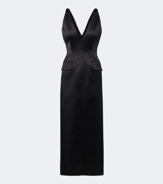Sportmax Vestido midi satinado