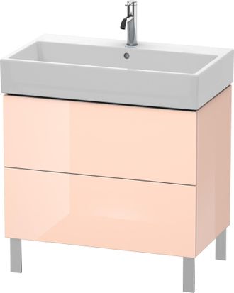 Duravit Unidad De Lavabo Duravit L-cube De Pie 78,4 X 45,9 Cm, 2 Extra&iacute;bles, Para Vero Air 235080, Color: Perla De Albaricoque Laca De Alto Brillo - Lc6777010