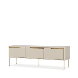 Koketto Home Mueble TV de 150 cm en color beige con puertas