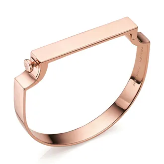 Monica Vinader Rose Gold Signature Bold Bangle